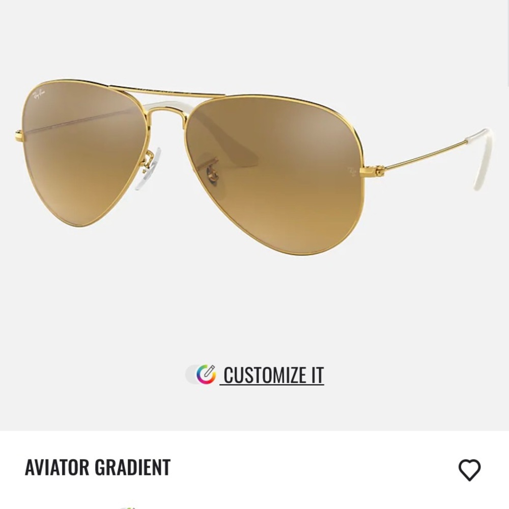Gold Aviator Rayban Sunglasses